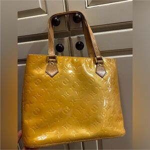 Louis Vuitton Yellow Vernis Tote